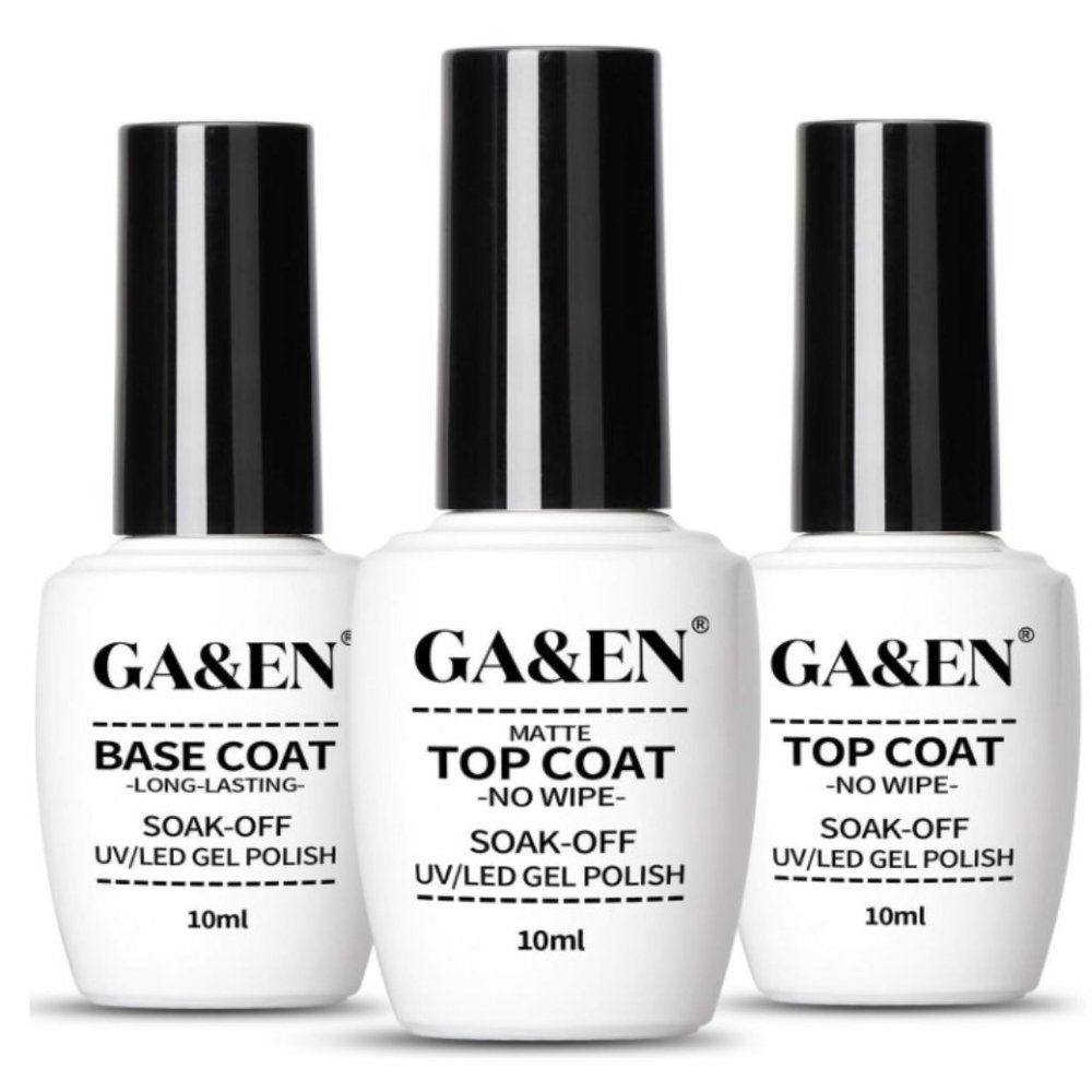 UV Gel Top & Base Coat 3-Pk